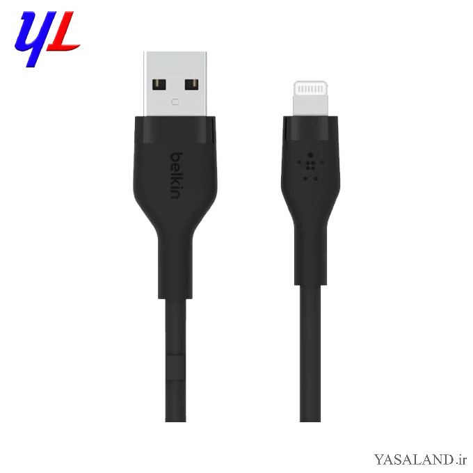 کابل شارژ موبایل آیفون سی سانتیمتری تبدیل USB به لایتنینگ رنگ مشکی