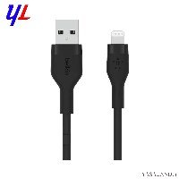 کابل شارژ موبایل آیفون سی سانتیمتری تبدیل USB به لایتنینگ رنگ مشکی