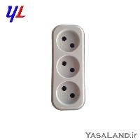 محافظ برق بهداد 3خانه 2شاخه بدون ارت با مغزی پلی آمید