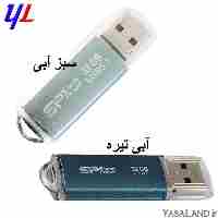 فلش سیلیکون پاور Marvel M01 USB 3.2 ظرفیت 32GB رنگ سبز آبی