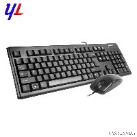 صفحه کلید و ماوس ای فورتک مدل KM 72620D با سیم رنگ مشکی