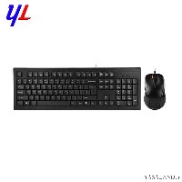 صفحه کلید و ماوس ای فورتک مدل KR 8570 با سیم رنگ مشکی