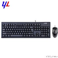 صفحه کلید و ماوس ای فورتک مدل KR 8572 با سیم رنگ مشکی