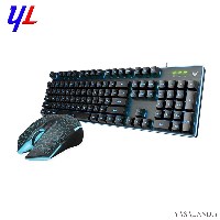 صفحه کلید و ماوس رپو مدل V100S با سیم گیمینگ رنگ مشکی