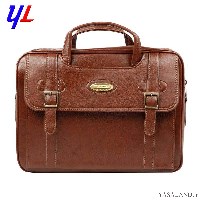 کیف لپتاپ مدل 2822 نوع دستی جنس چرم مصنوعی رنگ قهو ای تیره