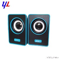اسپیکر دی نت مدل DT11 دو تیکه رومیزی رنگ مشکی با نوار آبی