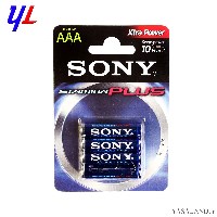 باتری نیم قلمی آلکالاین سونی مدل Stamina Plus بسته 4 عددی