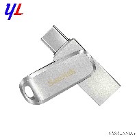 فلش سن دیسک مدل Ultra Dual Drive Luxe DDC4 ظرفیت 128 گیگابایت رنگ نقره ای