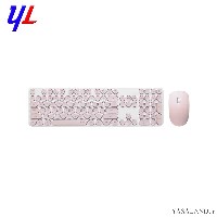 صفحه کلید و ماوس رپو مدل X260S بی سیم رنگ سفید و صورتی