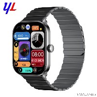 ساعت هوشمند گلوریمی مدل GS1 Pro رنگ مشکی با بند مشکی و نقره ای