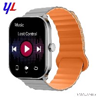 ساعت هوشمند گلوریمی مدل GS1 Pro رنگ نقره ای با بند نقره ای و نارنجی