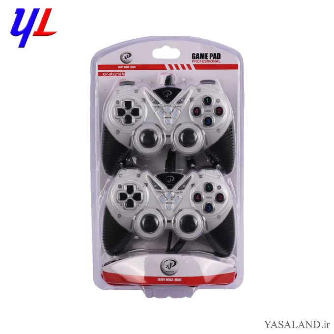 دسته بازی ایکس پی مدل XP-MX216M دو نفره شوکدار رنگ سفید