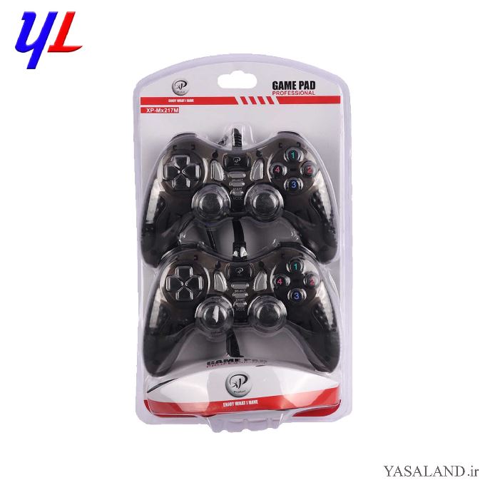 دسته بازی ایکس پی مدل XP-MX217M دو نفره شوکدار رنگ مشکی