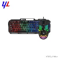 صفحه کلید و ماوس ایکس پی مدل 11400N با سیم گیمینگ رنگ مشکی