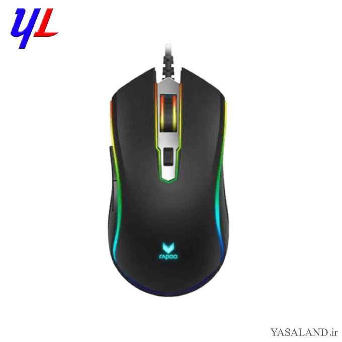 ماوس رپو مدل V25S با سیم مخصوص بازی رنگ مشکی