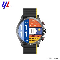 ساعت هوشمند گلوریمی مدل M2 رنگ مشکی با بند مشکی و زرد