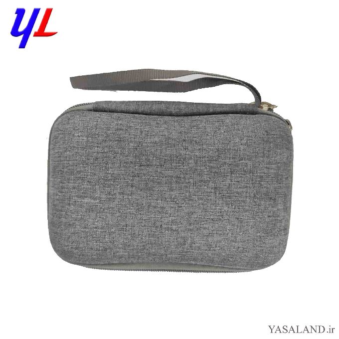 کیف هارد اکسترنال ضربه گیردار ساده سایز بزرگ رنگ خاکستری