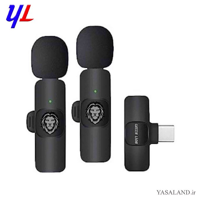 میکروفن گرین لاین مدل DualMic یقه ای رنگ مشکی