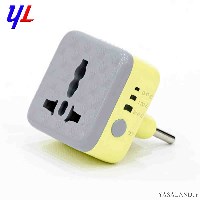 تبدیل برق 3 به 2 هادرون مدل P103 هوشمند تایمردار رنگ زرد