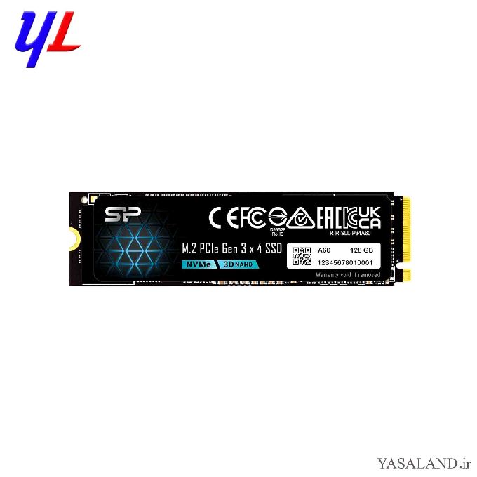 حافظه اس اس دی سیلیکون پاور مدل M.2 PCIe Gen3*4 NVMe P34A60 با ظرفیت 128 گیگابایت