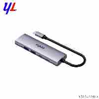 تبدیل پورت و اتصال رپو مدل XD51 تایپ سی به اچ دی ام آی + PD+USB3+Usb-C رنگ خاکستری