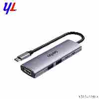 تبدیل پورت و اتصال رپو مدل XD51 تایپ سی به اچ دی ام آی + PD+USB3+Usb-C رنگ خاکستری