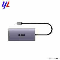 تبدیل پورت و اتصال رپو مدل XD101 تایپ سی به شبکه+VGA+USB3+RJ45+RamReader TF+RamReader SD رنگ خاکستری