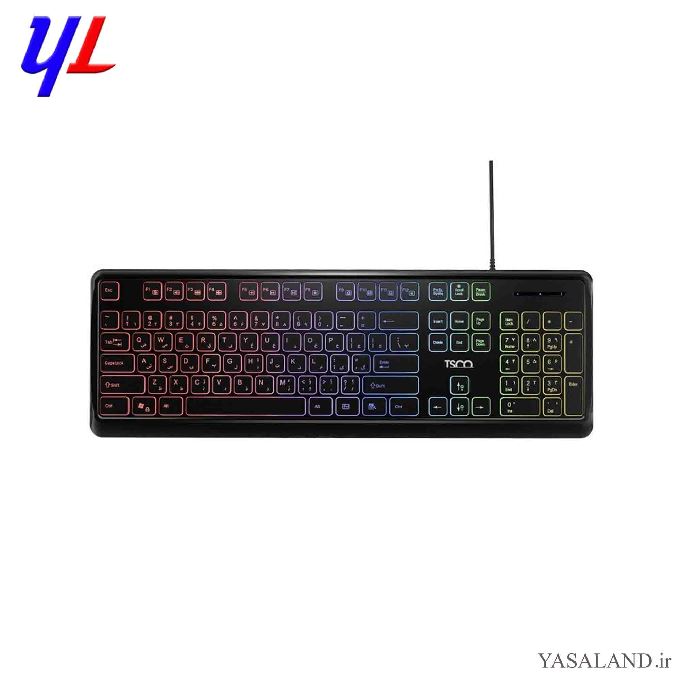 صفحه کلید تسکو مدل TK 8046 با سیم RGB رنگ مشکی