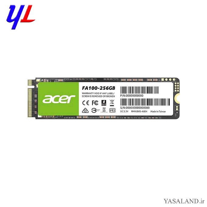 حافظه اس اس دی ایسر مدل M.2 FA100 PCIe NVMe Gen3 *4 ظرفیت 256 گیگابایت